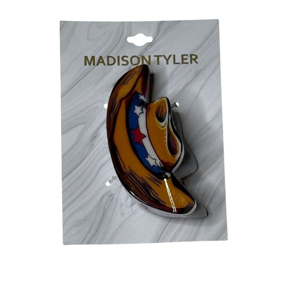 Cowboy Hat Hair Clip – Madison Tyler Western Stars Barrette NWT
